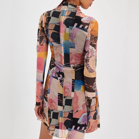 SAEMDI COLLAGE MESH MINI DRESS, BALLET CORE, SIZE M - Picture 9 of 11